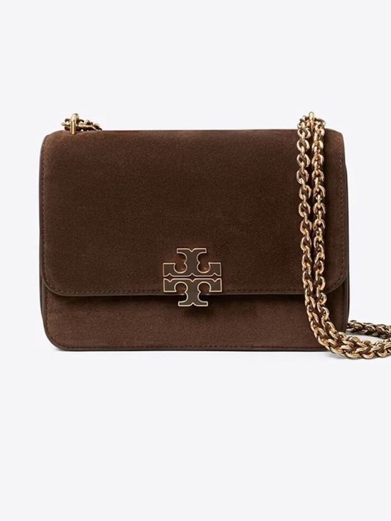 Tory Burch Handbags - Tory Burch Chocolate Brown Suede Shoulder Bag with Gold Chain